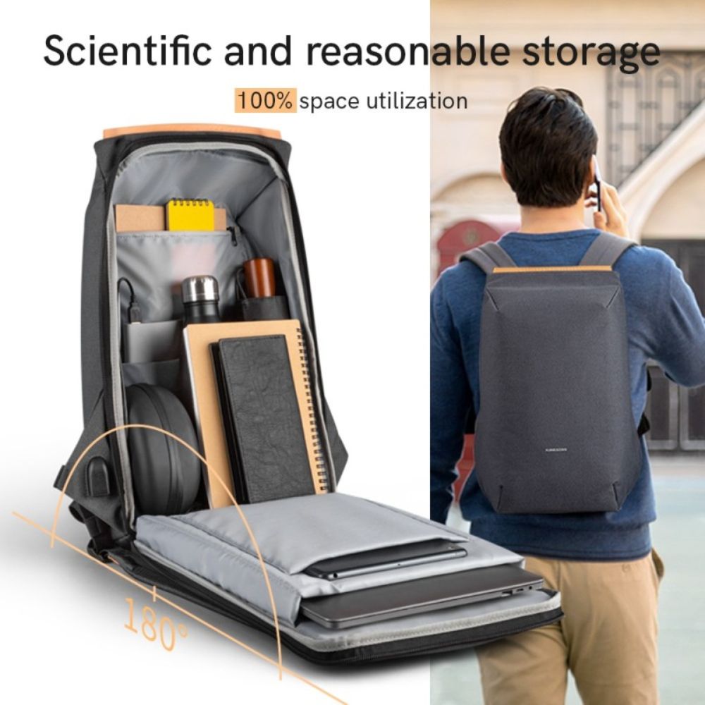 Kingsons KS3207W Minimal Waterproof Backpack 15.6 Inch with Charging Port