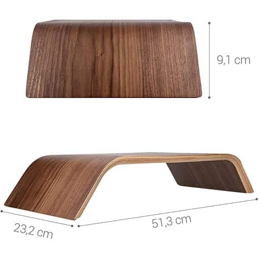 kalibri Wood Monitor Stand Riser - Computer Desk Holder Desktop