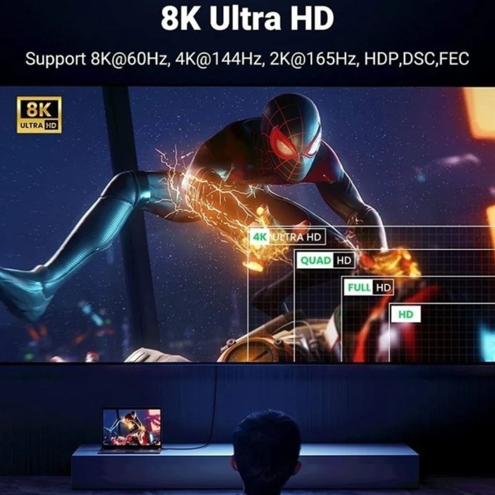 UGREEN 8K Display Port 1.4 Male to Male Braided Cable
