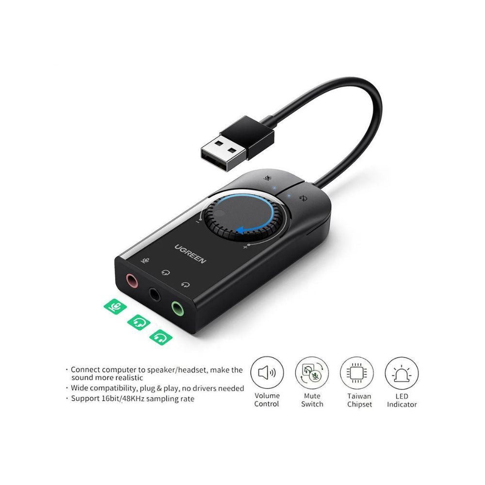 UGREEN USB External Stereo Sound Card Adapter