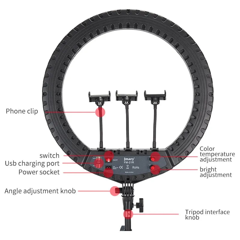 Jmary Ring light FM-21R For Ultimate Video -Photo Shooting