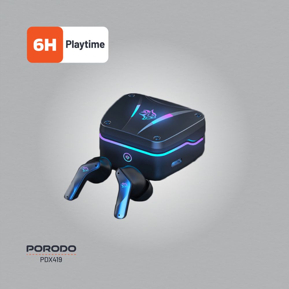 Porodo Gaming PDX419 - Ultra Low-Latency Gaming Earbuds
