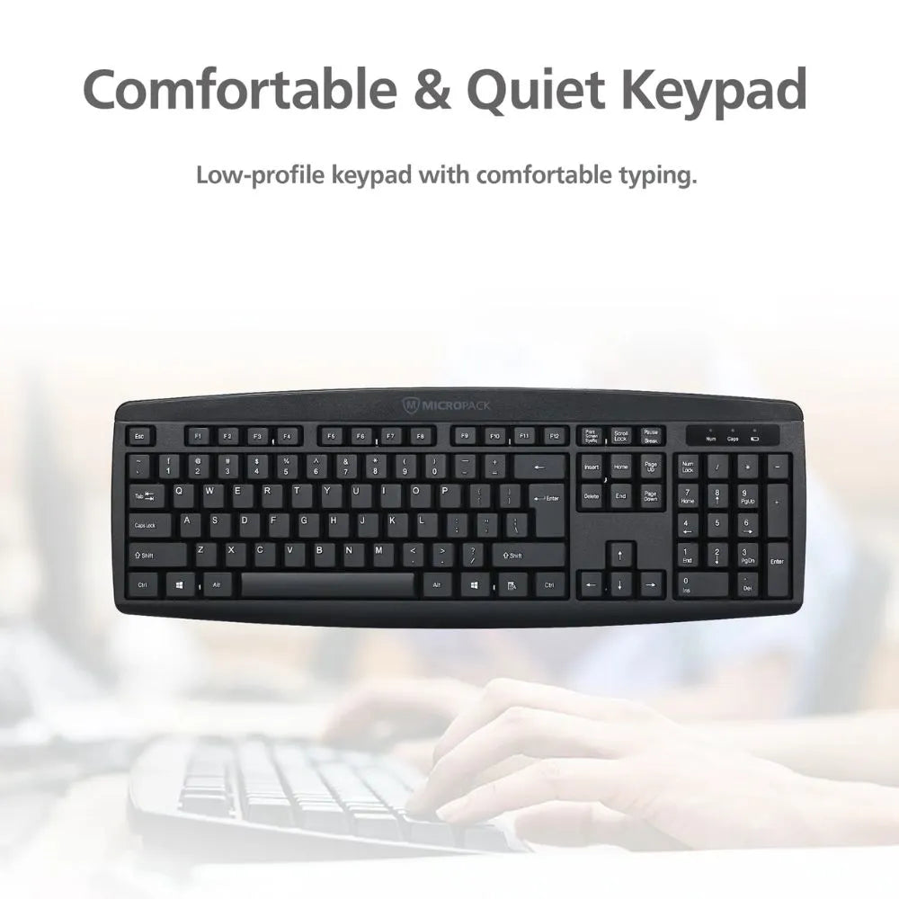 Micropack KM-203W Wireless Keyboard and Mouse Combo