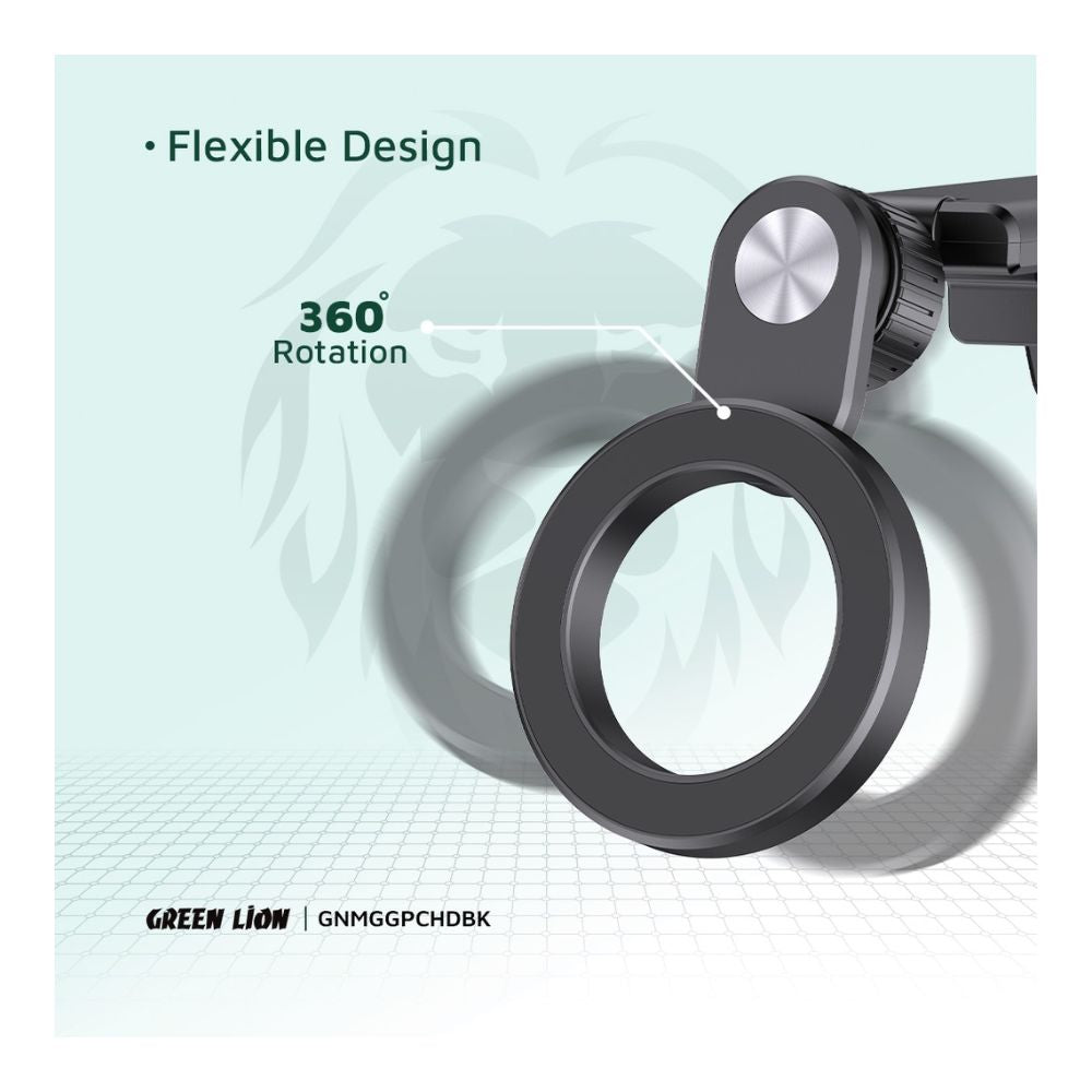 Green Lion MagGrip Car Holder - Black