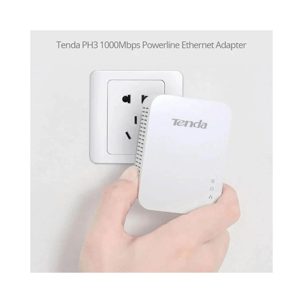 Tenda PH3 AV1000 Gigabit Powerline Adapter Kit Wired Ethernet