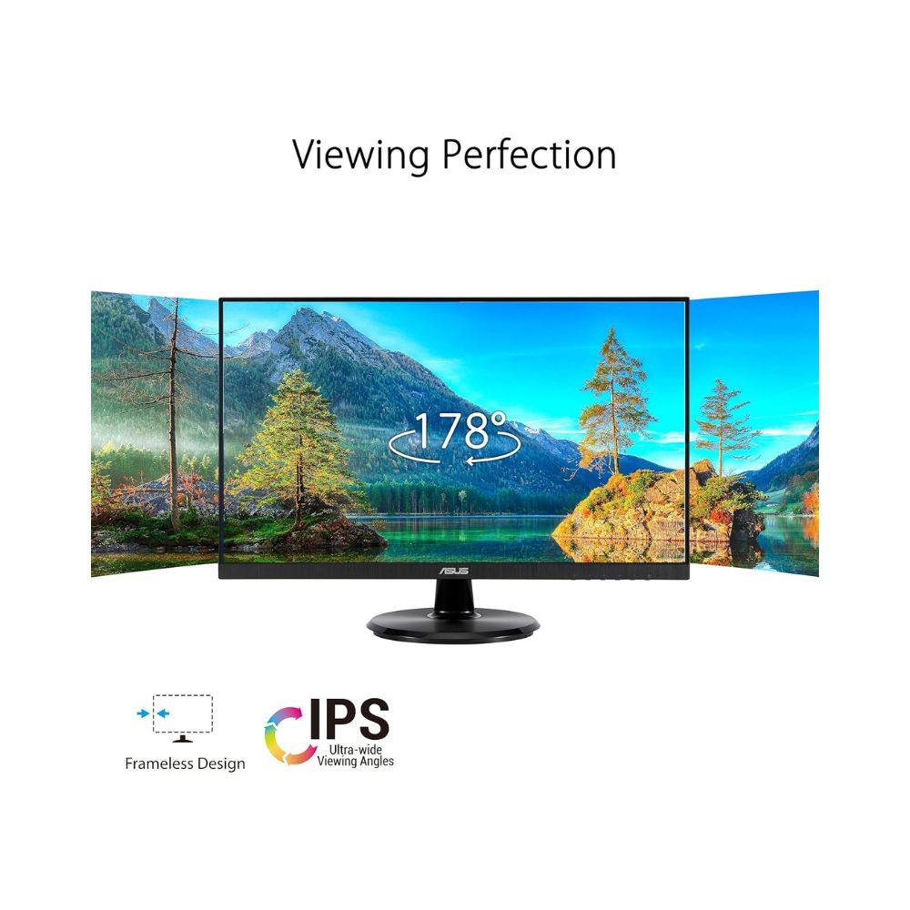 ASUS Eye Care VA24DQFR - 24 Inch Full HD Monitor - Frameless, Flicker-Free, Blue Light Filter.