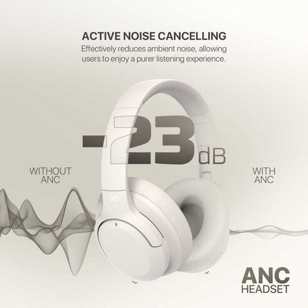 Fantech WH05A GO VIBE: Bluetooth, - Active Noise Cancelling (ANC) WIRELESS HEADSET