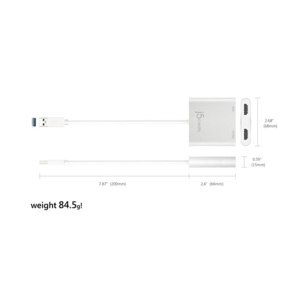 j5create JUCX25L18 USB-C 100W Sync & Charge Cable (6')