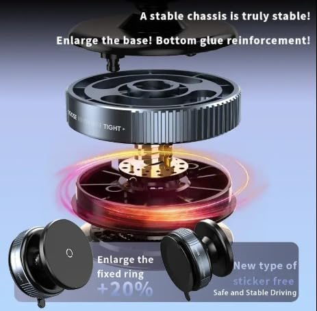 Promate MagHold-90 SecureGrip Cradleless Magnetic Smartphone Holder for Car Monitor