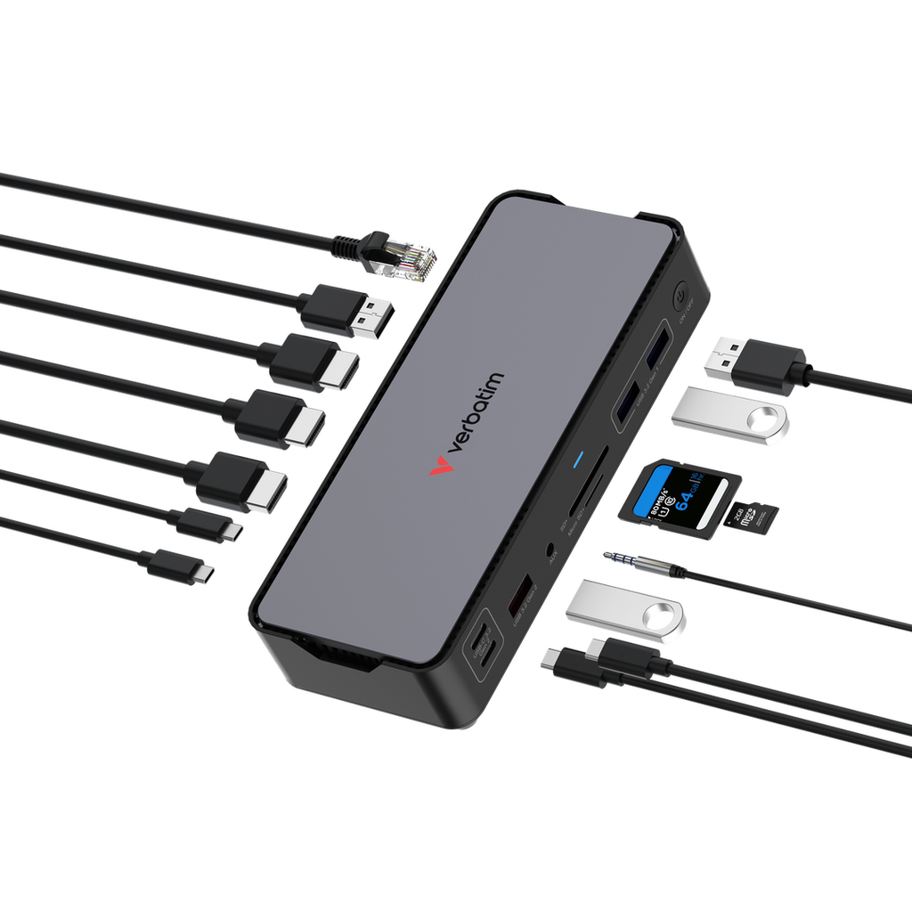 Verbatim USB-C Pro Docking Station with 15 Ports