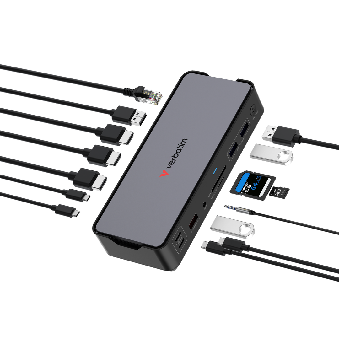 Verbatim USB-C Pro Docking Station with 15 Ports