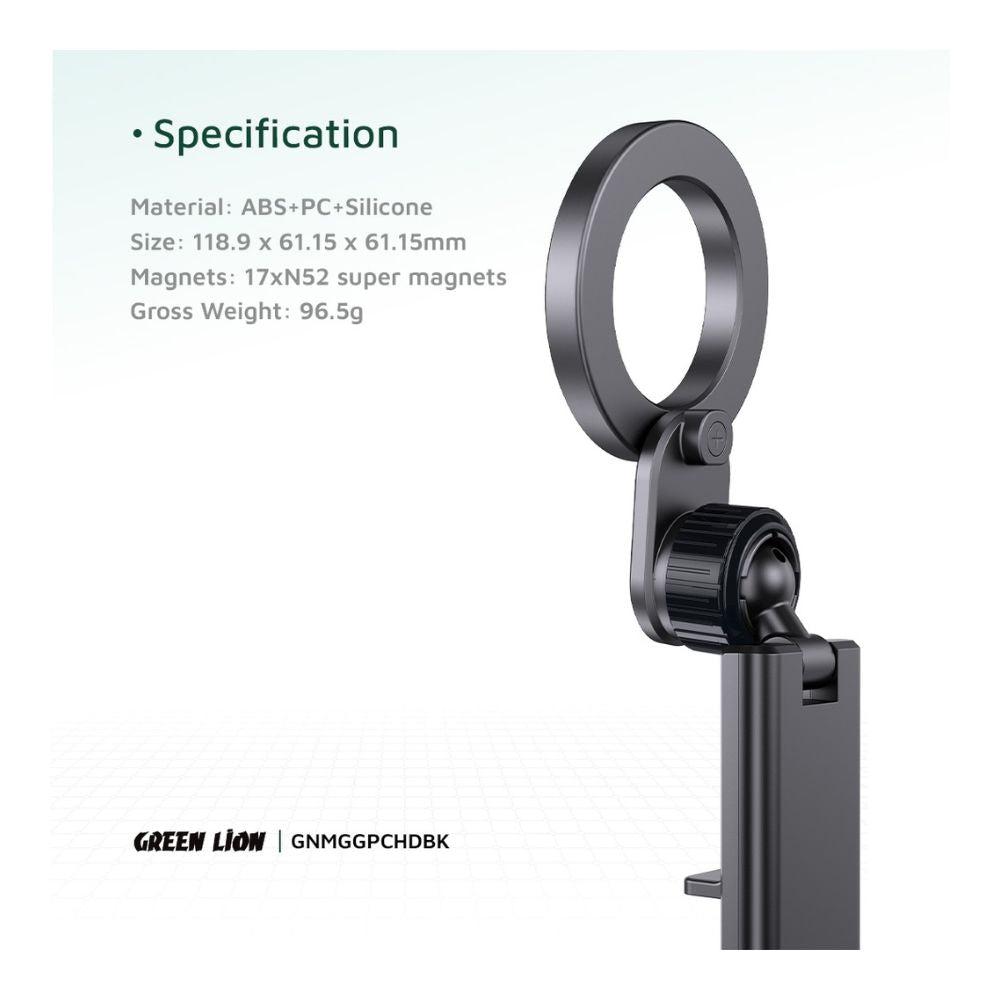 Green Lion MagGrip Car Holder - Black