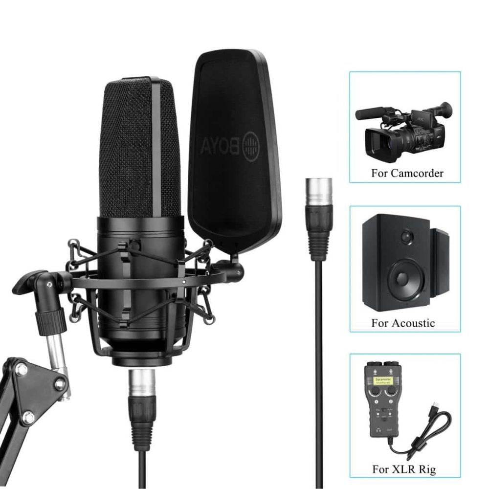 Boya, BY-M1000 Professional Large Diaphragm Condenser Microphone
