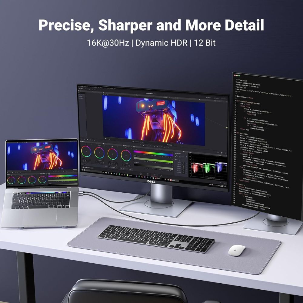UGREEN USB-C Male to Diplay Port Female Braided convertor 8K