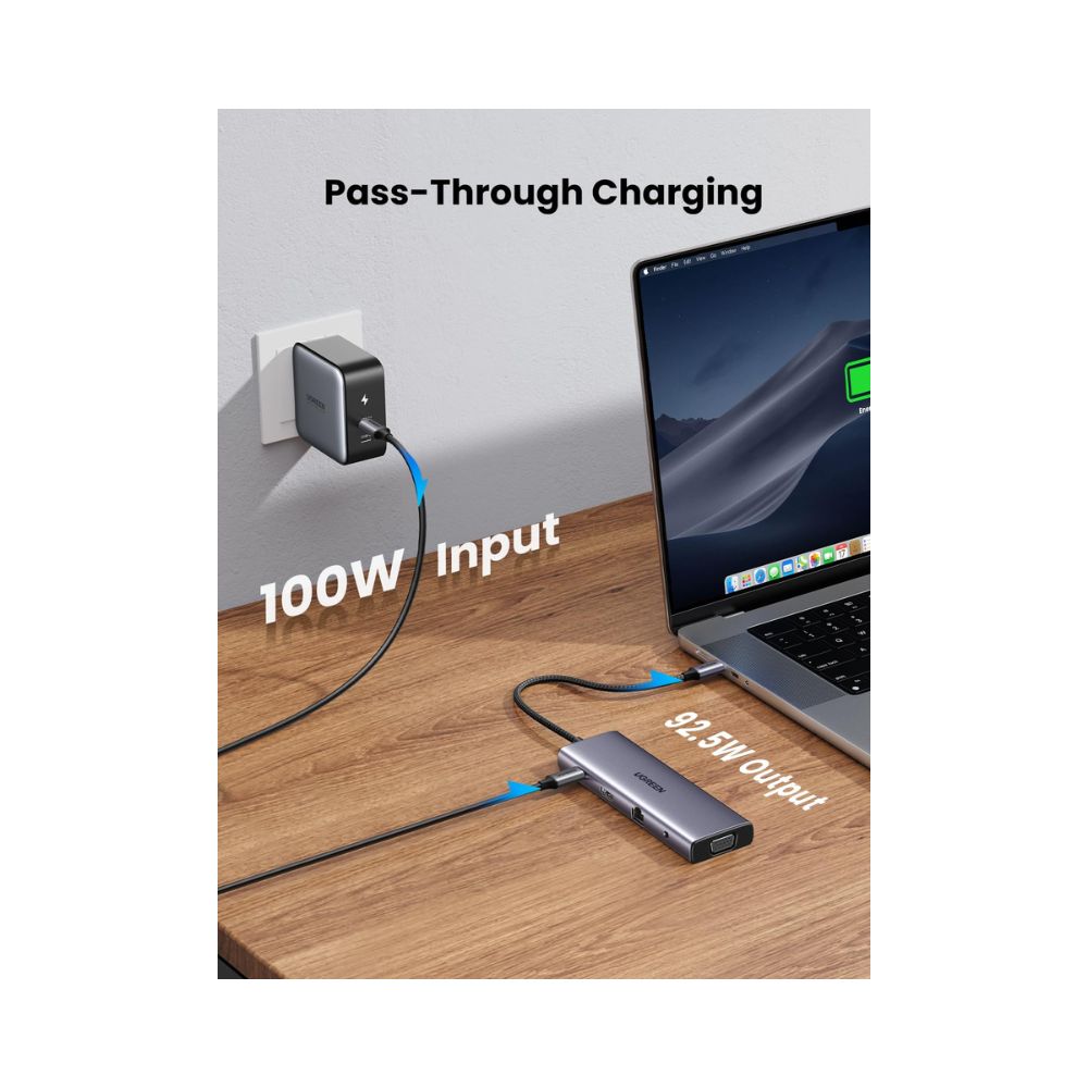 UGREEN USB C Hub 10-in-1 USB-C Dongle with 4K HDMI & VGA Dual Monitor