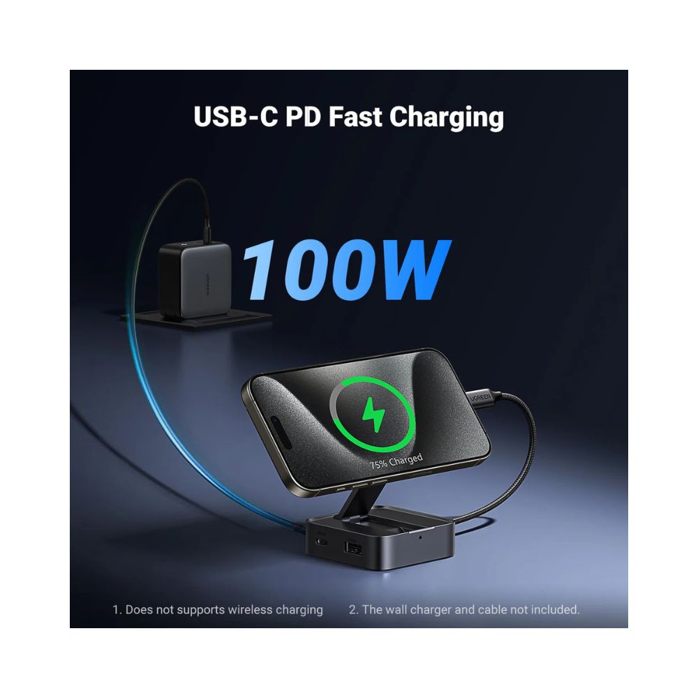 UGREEN 4-IN-1 Magnetic USB-C Hub for Phone, 4K@60Hz 100W PD