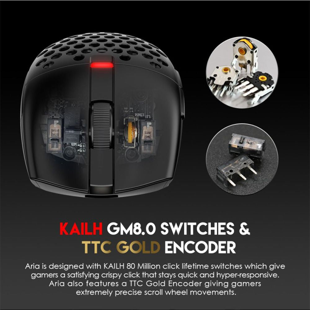 Fantech XD7 Aria GO Wired, Bluetooth & Wireless Gaming Mouse