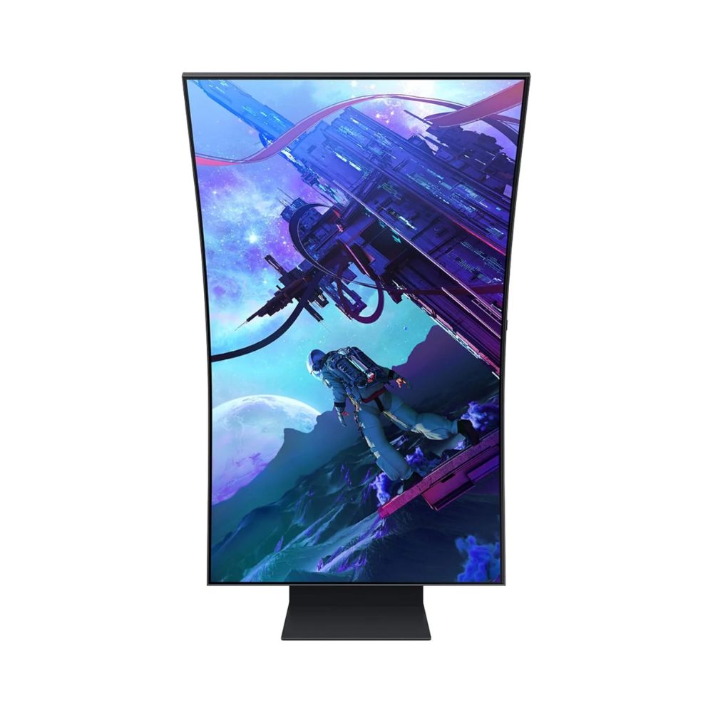 شاشة ألعاب سامسونج Odyssey G55C Series QHD 1000R منحنية مقاس 32 بوصة، زمن استجابة 1 مللي ثانية (MPRT) AMD Radeon FreeSync LS32CG550ENXZA 