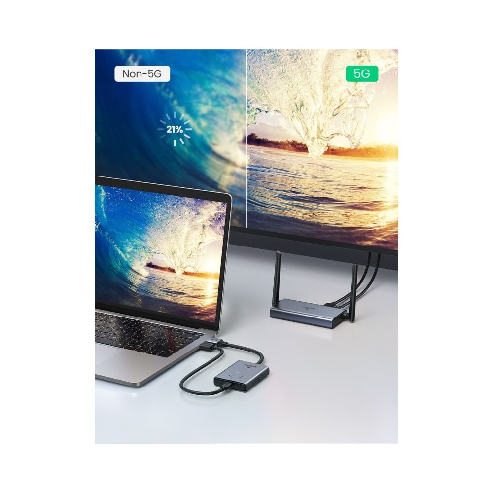 UGREEN HDMI Wireless Extender, 50 Meters Wide Range, HDMI & VGA-Receiver, Support 1080P@60Hz - CM506 50633