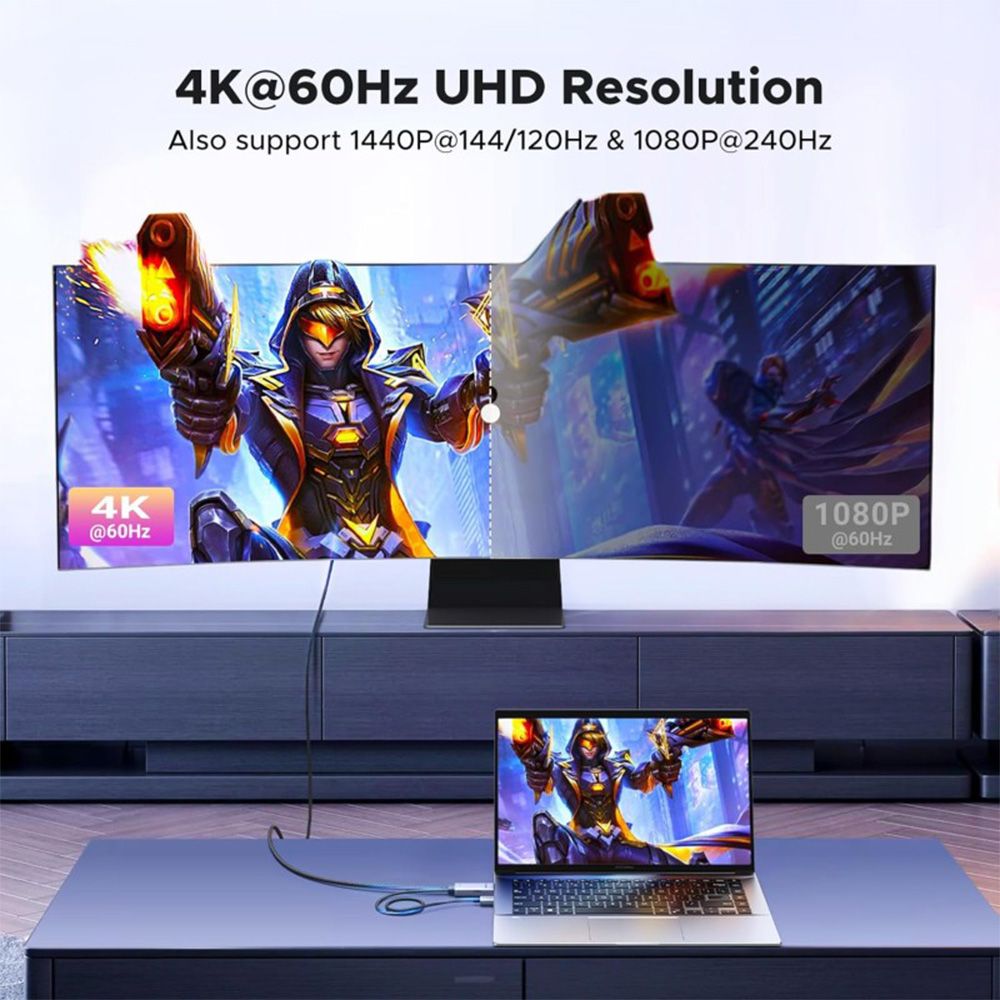UGREEN HDMI to Display Port Cable, 4K@60Hz,1080P@240Hz/120Hz, Fast & Stable Transmission