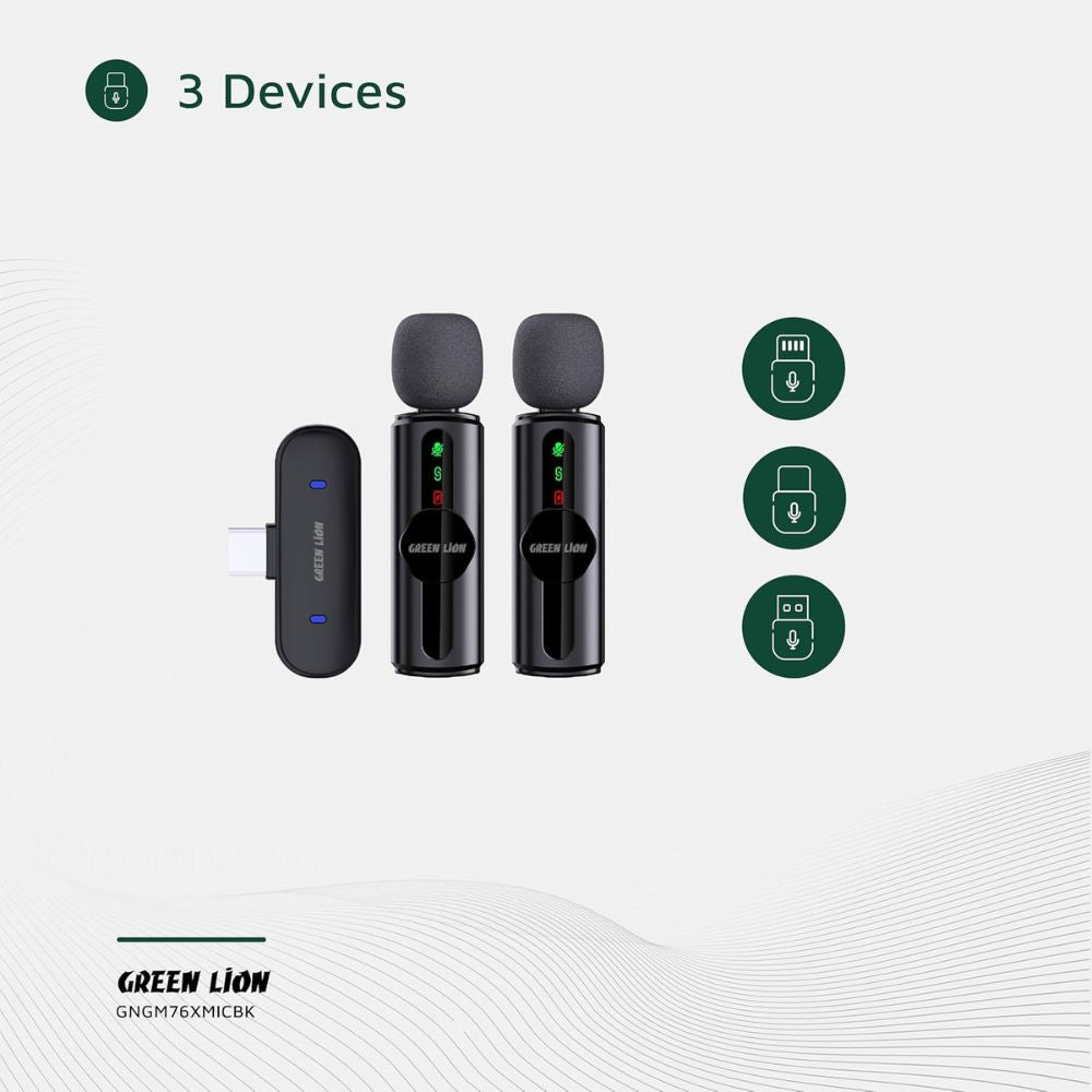 Green Lion GM-76X Dual Microphone 3-In-1