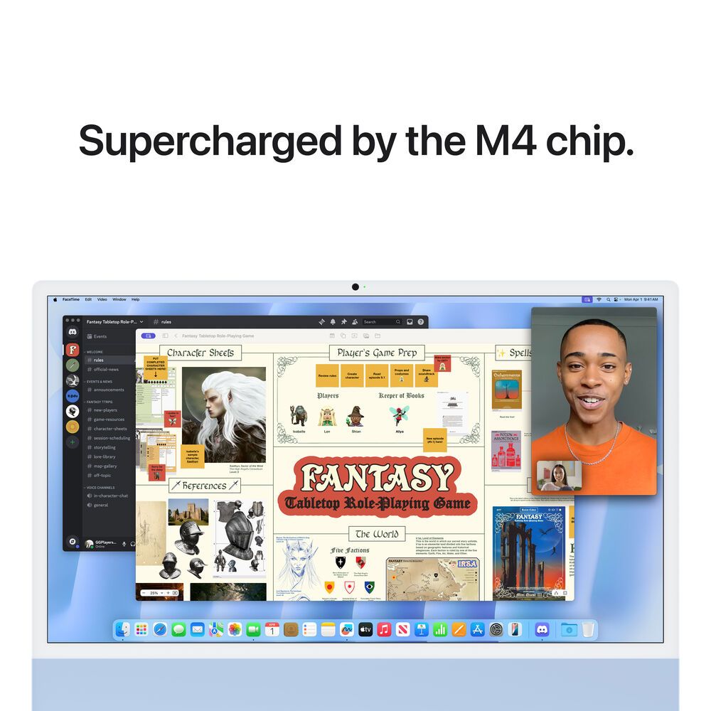 Apple iMac 24" Nano Texture Glass - M4 Chip - 10-Core CPU - 10-Core GPU - 32GB RAM - 1TB SSD - Blue