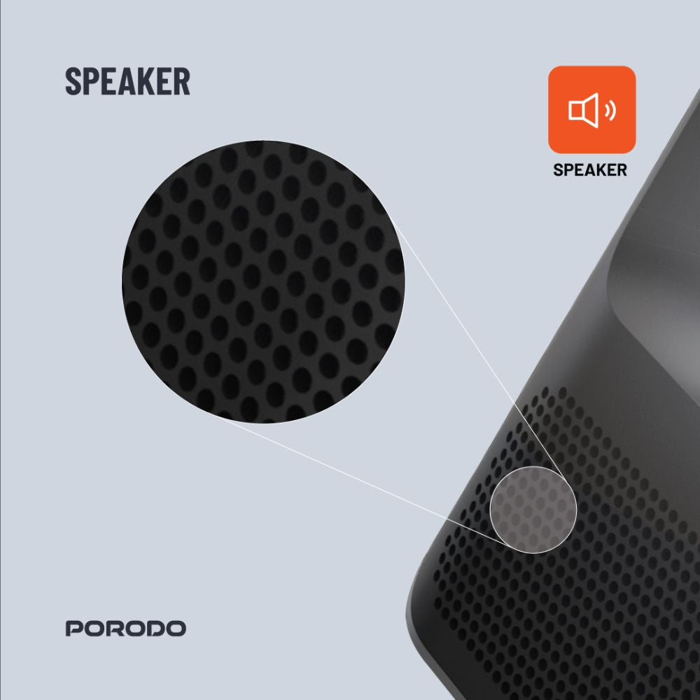 Porodo Full HD Portable Projector - PD-HDPRJAN-BK