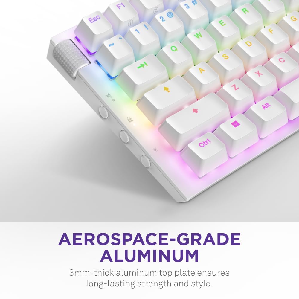 NZXT Function 2 MiniTKL KB-002NW-US, Wired Tenkeyless gaming keyboard, Adjustable Actuation, Double-Shot PBT Keycaps, RGB