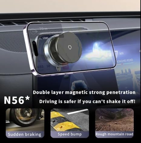 Promate MagHold-90 SecureGrip Cradleless Magnetic Smartphone Holder for Car Monitor