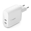 Belkin, WCB006VFWH 40W USB-C PD Home Charger Dual USB-C Ports, 20W Per Port, Power Delivery Charging for iPhone 13, 13 Pro, 13 Pro Max, iPhone 13 mini and Earlier, iPad Pro, Galaxy, and More