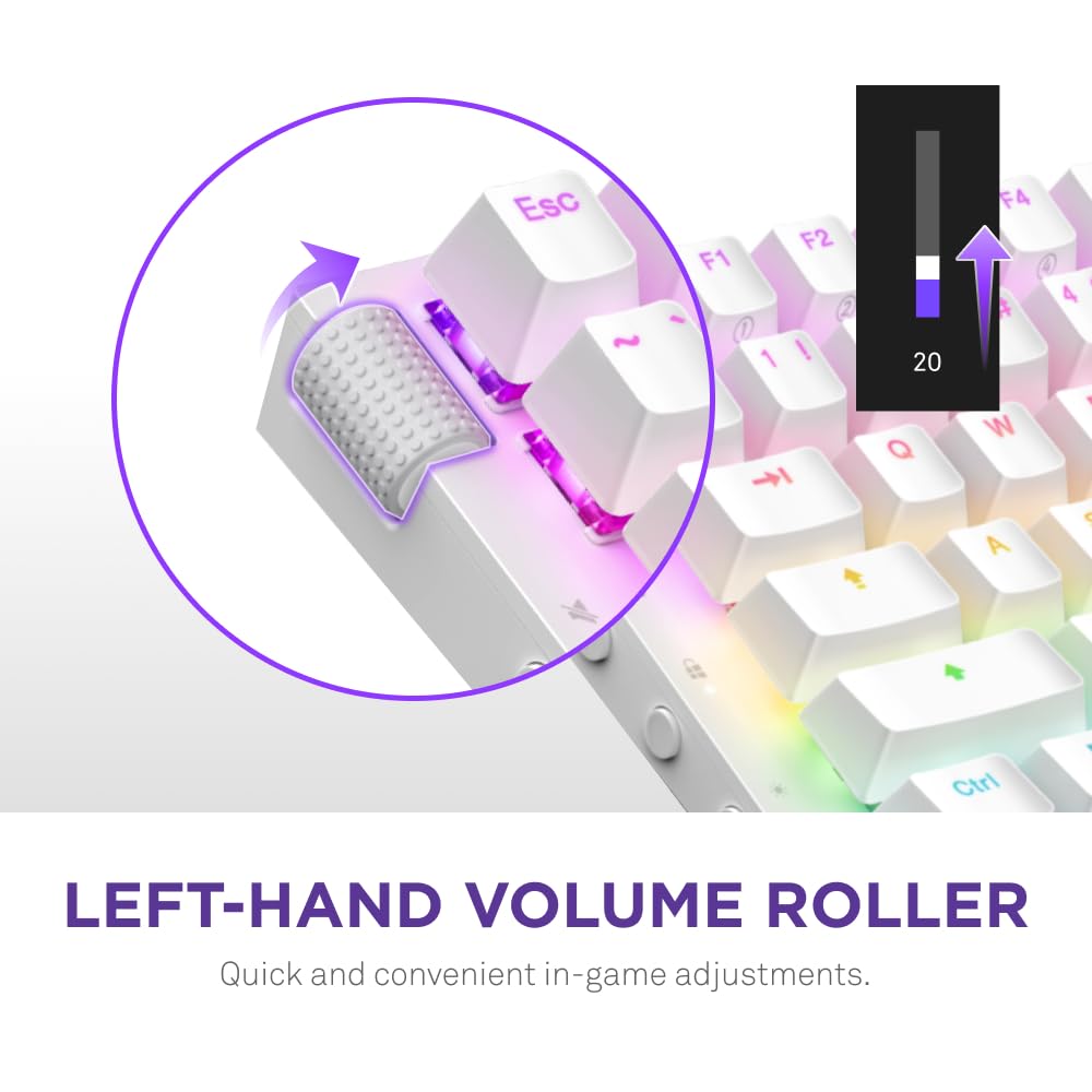 NZXT Function 2 MiniTKL KB-002NW-US, Wired Tenkeyless gaming keyboard, Adjustable Actuation, Double-Shot PBT Keycaps, RGB