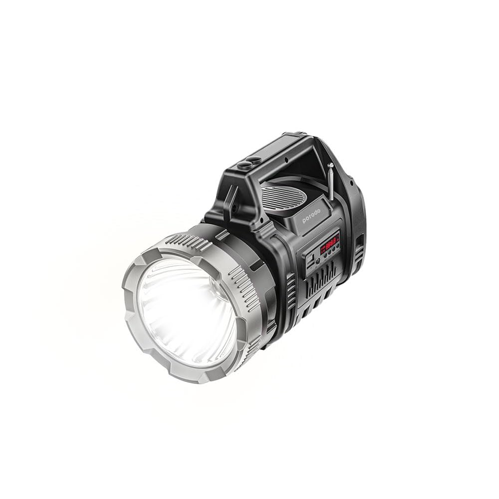 Porodo LifeStyle Outdoor 10W 3 in 1 Flashlight with FM Radio and Bluetooth Speaker - image 1