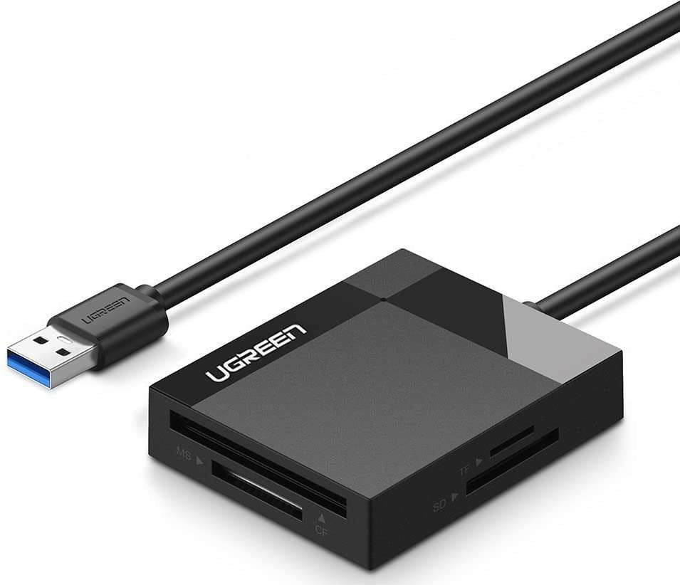 UGREEN USB 3.0 All-in-One Card Reader SD/TF/CF/MS, 5Gbps, 50cm Cable Length - CR125 30333