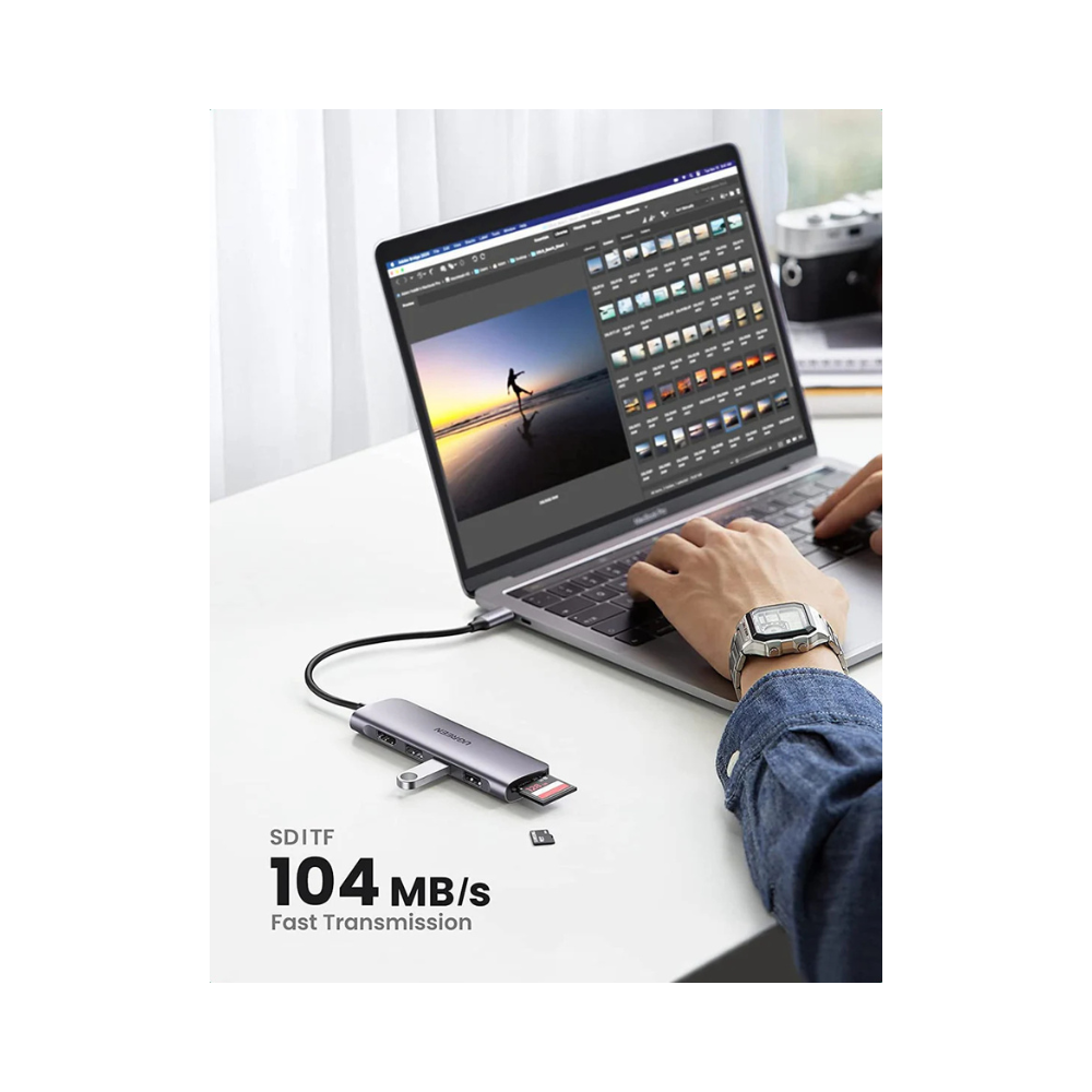 UGREEN 6-in-1 USB-C Hub 4K HDMI PD 100W