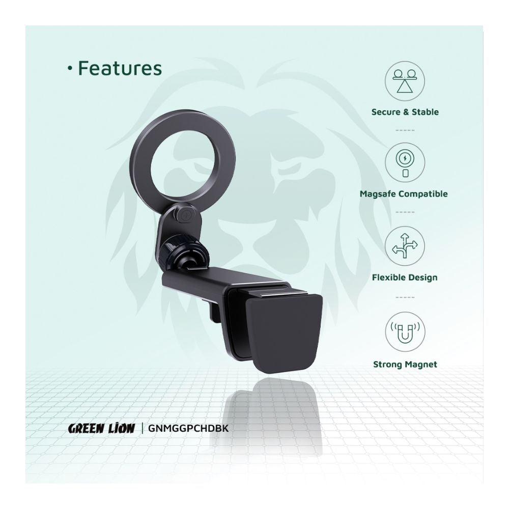 Green Lion MagGrip Car Holder - Black