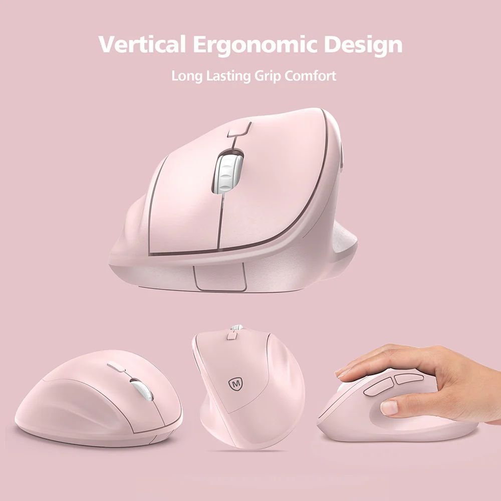 Micropack MP-V01W Silent, 1600Dpi, Ergonomic Wireless Mouse, Maximum Comfort Reduce palm fatigue when use for long time Purple