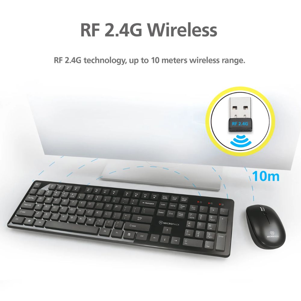 Micropack KM-236W Wireless Mouse and Keyboard Combo