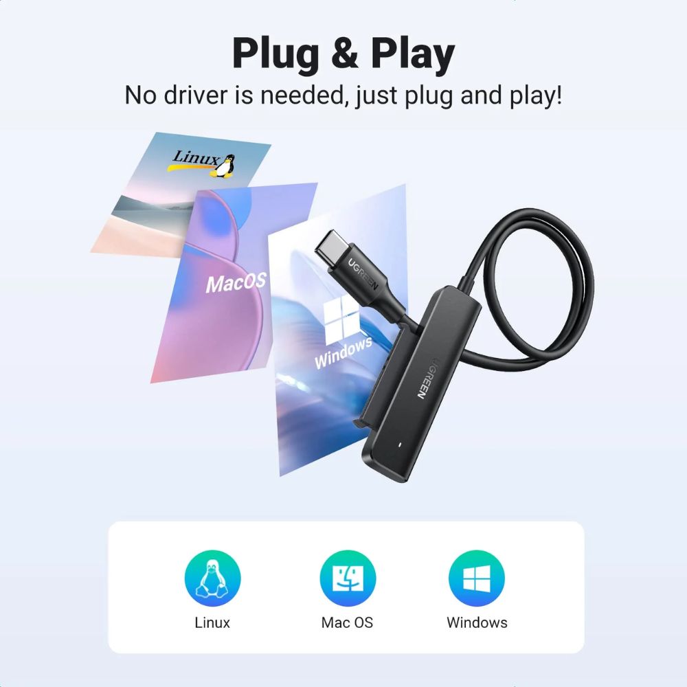 UGREEN SATA to USB C Adapter Cable