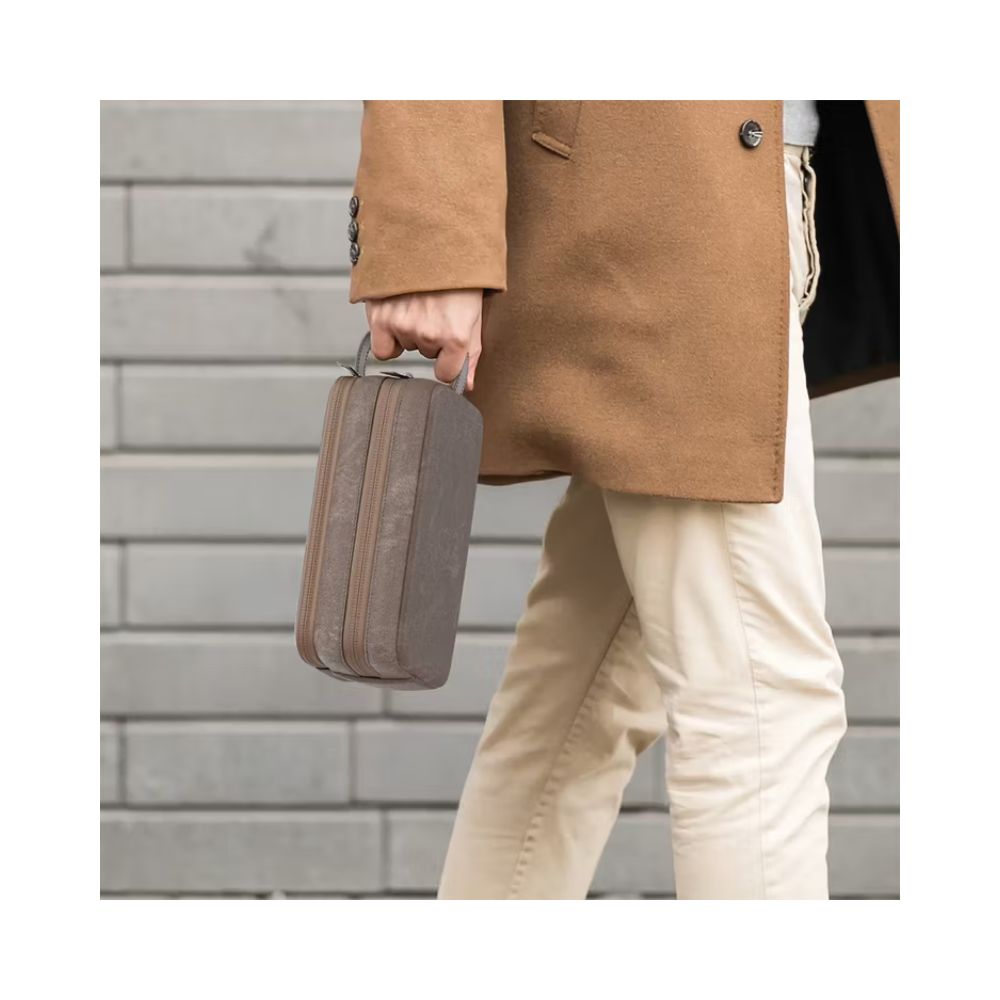 Green Lion Tirana Travel Pouch with Leather Strip