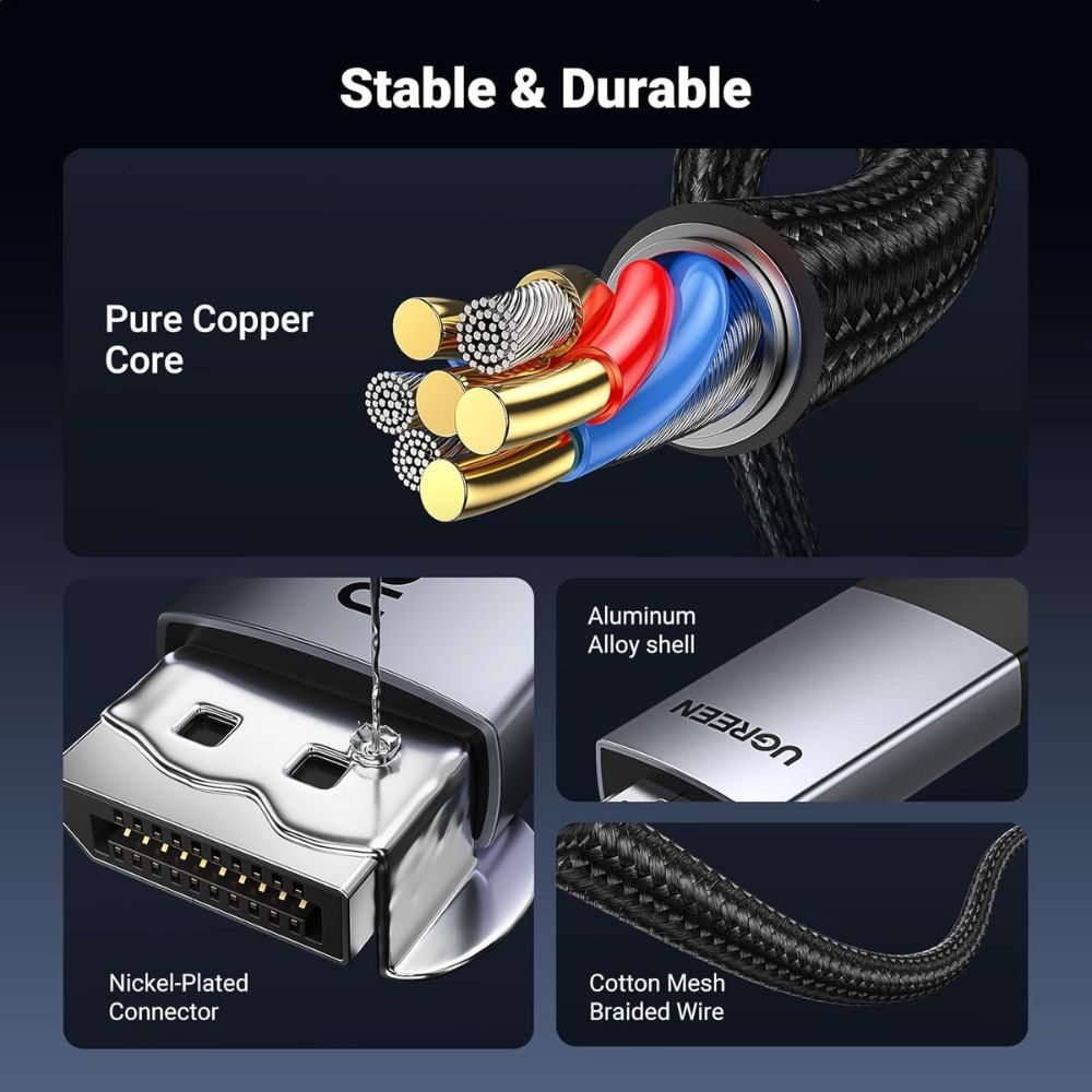 UGREEN 4K Display Port Male To HDMI Male Cable