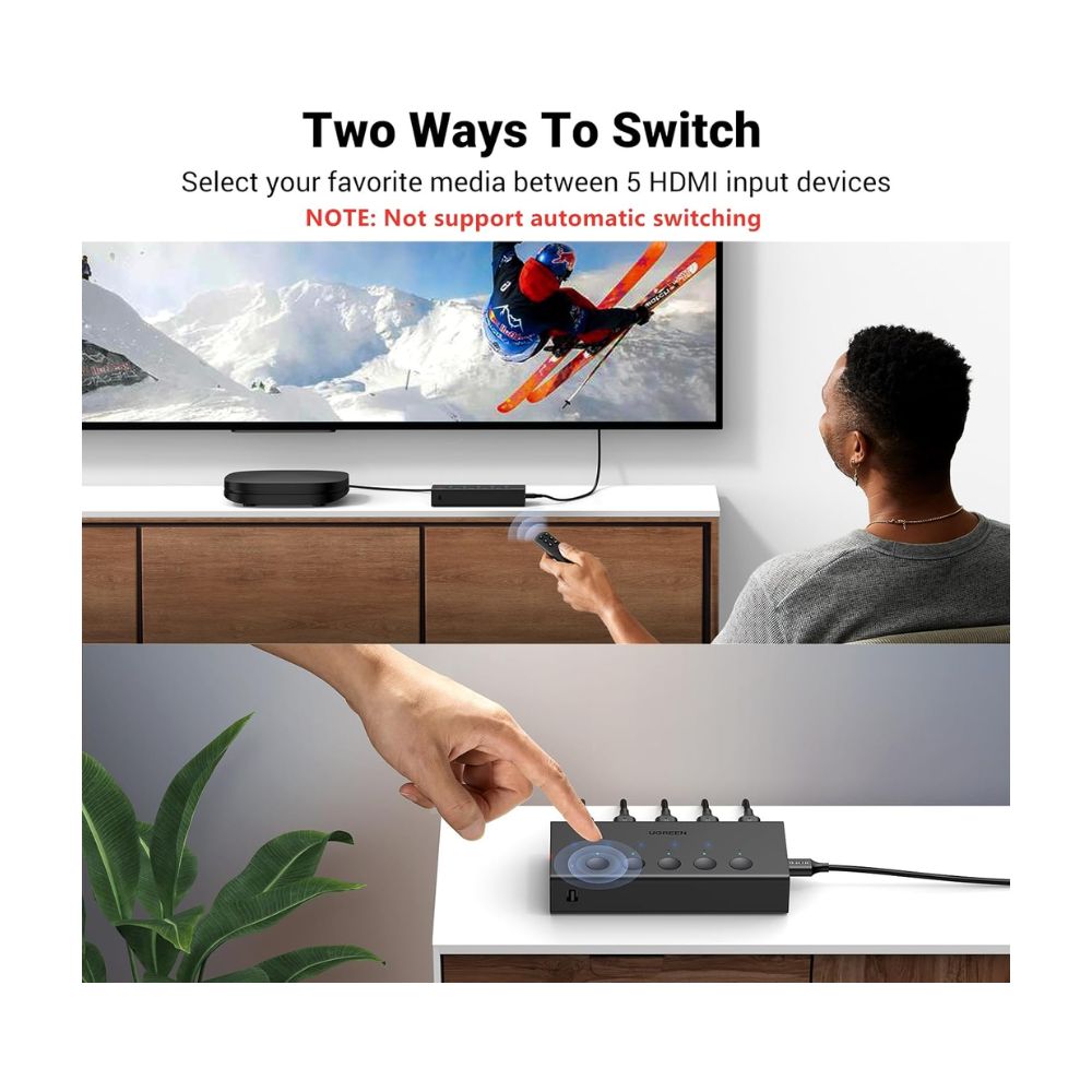 UGREEN HDMI Switch 5 In 1 Out 4K@60Hz | 90512