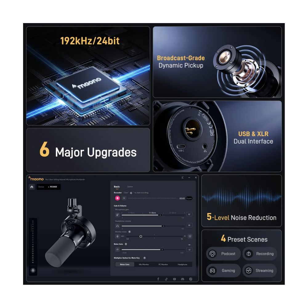 MAONO PD300X USB/XLR Dynamic Microphone