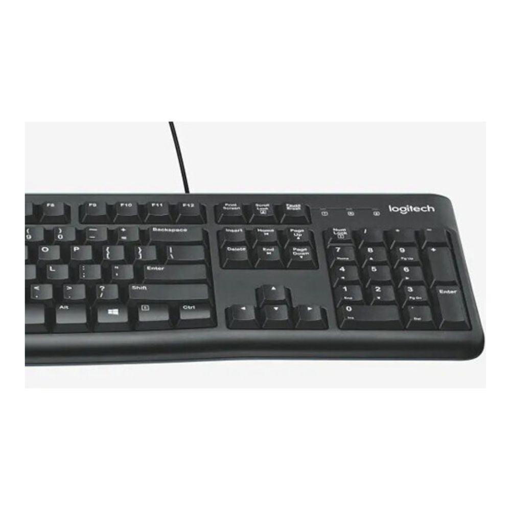 Logitech MK120 Corded Keyboard and Mouse Combo - Durable and Spill-Resistant Design