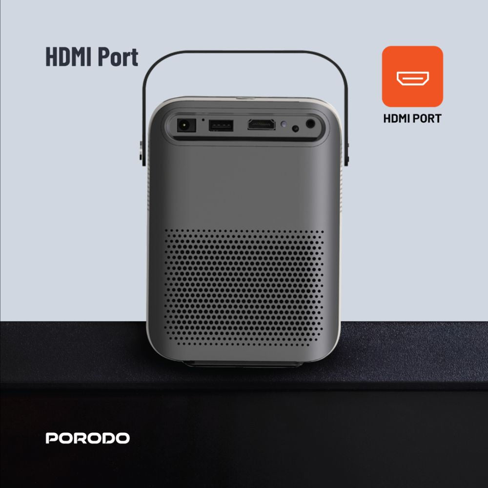 Porodo Full HD Portable Projector - PD-HDPRJAN-BK