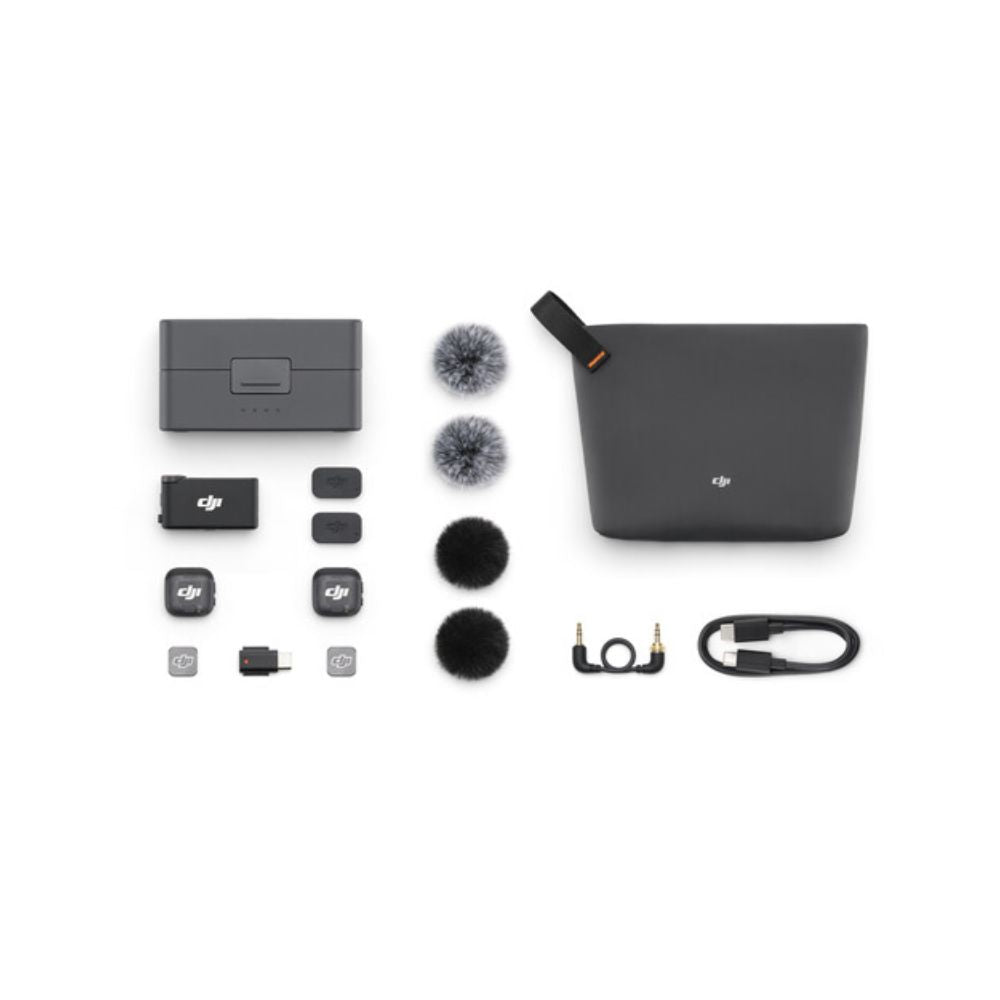 DJI Mic 3 2-Person Compact Wireless Microphone System - Dual Transmitters & Receiver - All-in-One Portable Audio Recording Kit