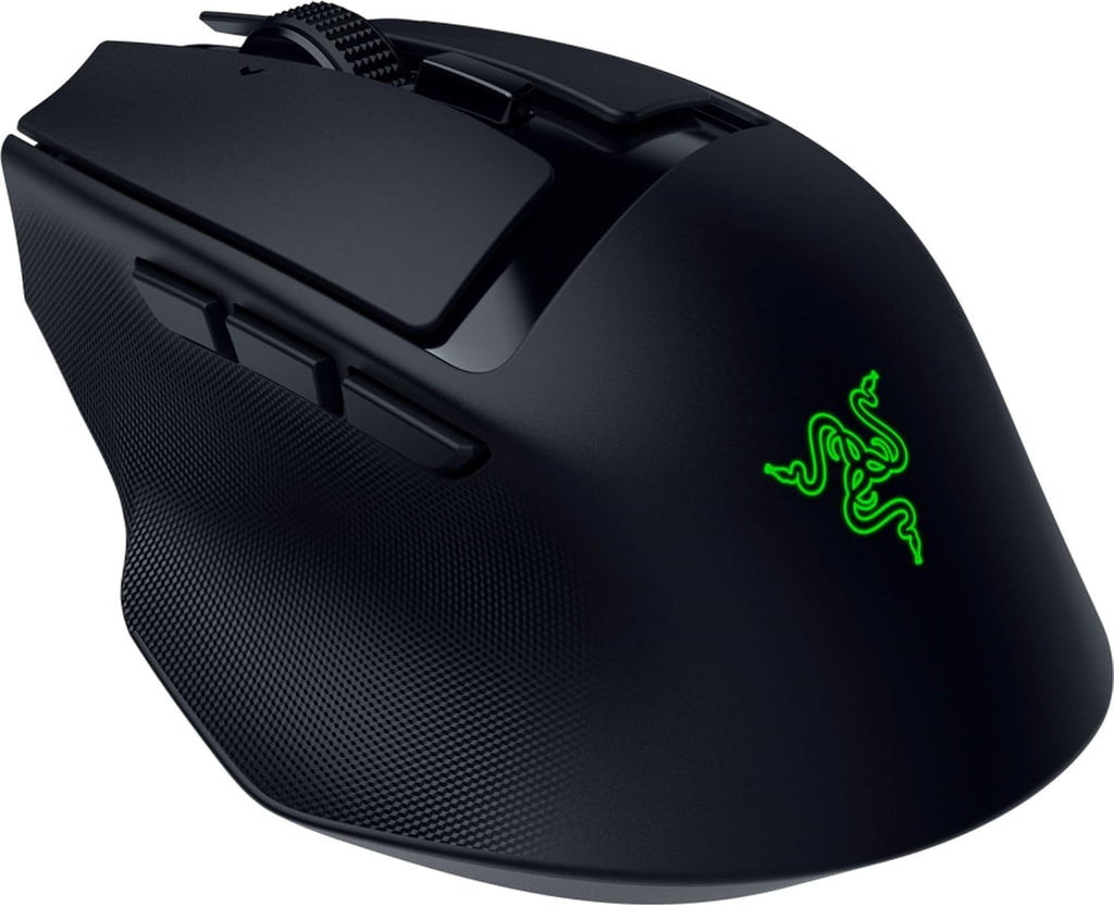 Razer Basilisk Mobile - Small Portable Ergonomic Wireless Gaming Mouse - AI Prompt Master - Focus X 18K Sensor (Tri-Mode Connectivity, Up to 105 Hour, Mouse Switches Gen-3) Black
