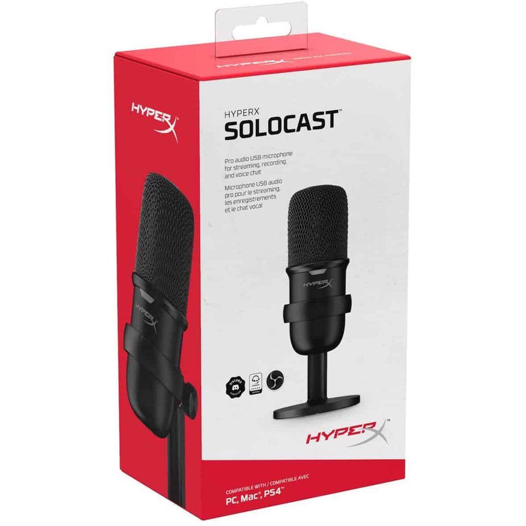 HyperX SoloCast – USB Condenser Gaming Microphone, for PC