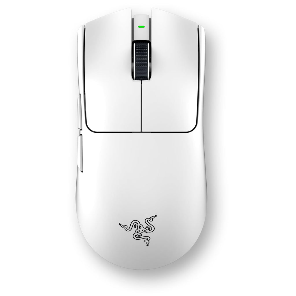 Viper V3 Pro - White Ultra-lightweight Wireless Symmetrical Esports Mouse 54 G Ultra-Lightweight Design Razer™ Focus Pro 35K Optical Sensor Gen-2 Razer™ HyperPolling 8K Hz Technology
