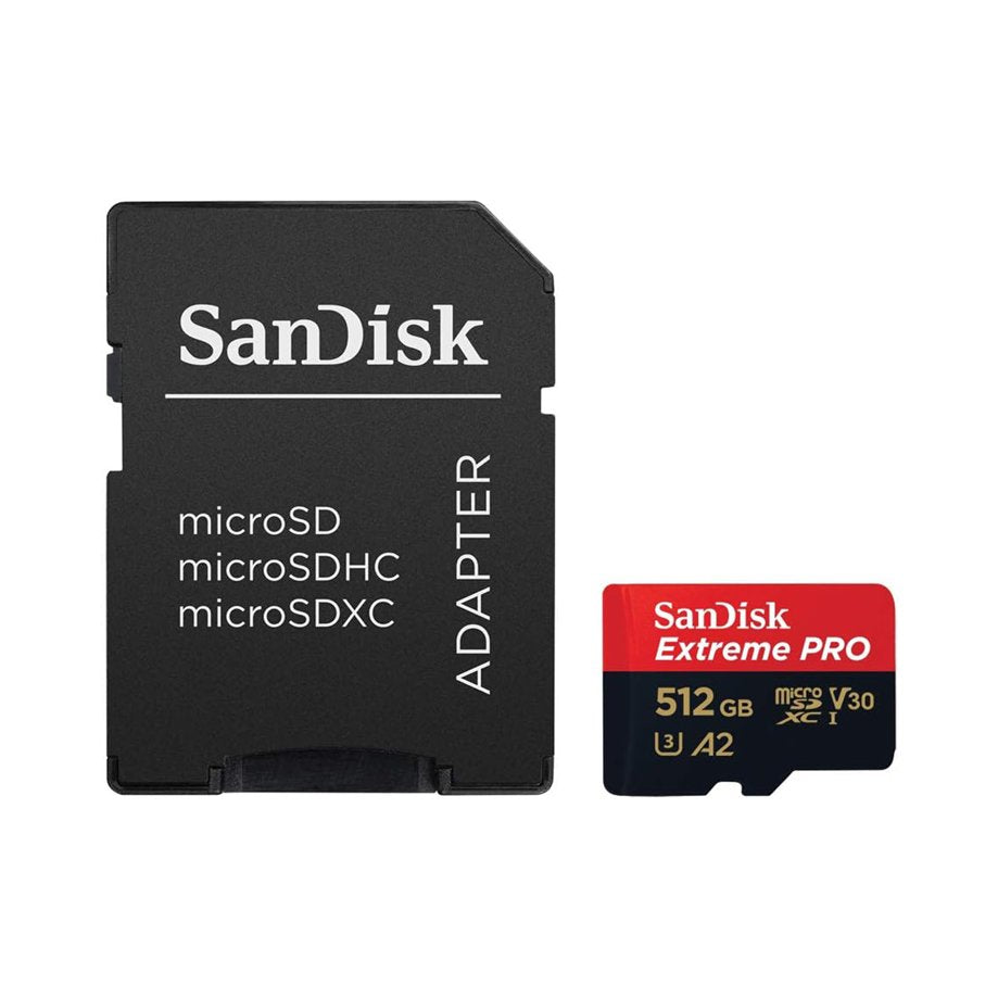 SanDisk 512GB Extreme Pro microSD UHS-I Card with Adapter