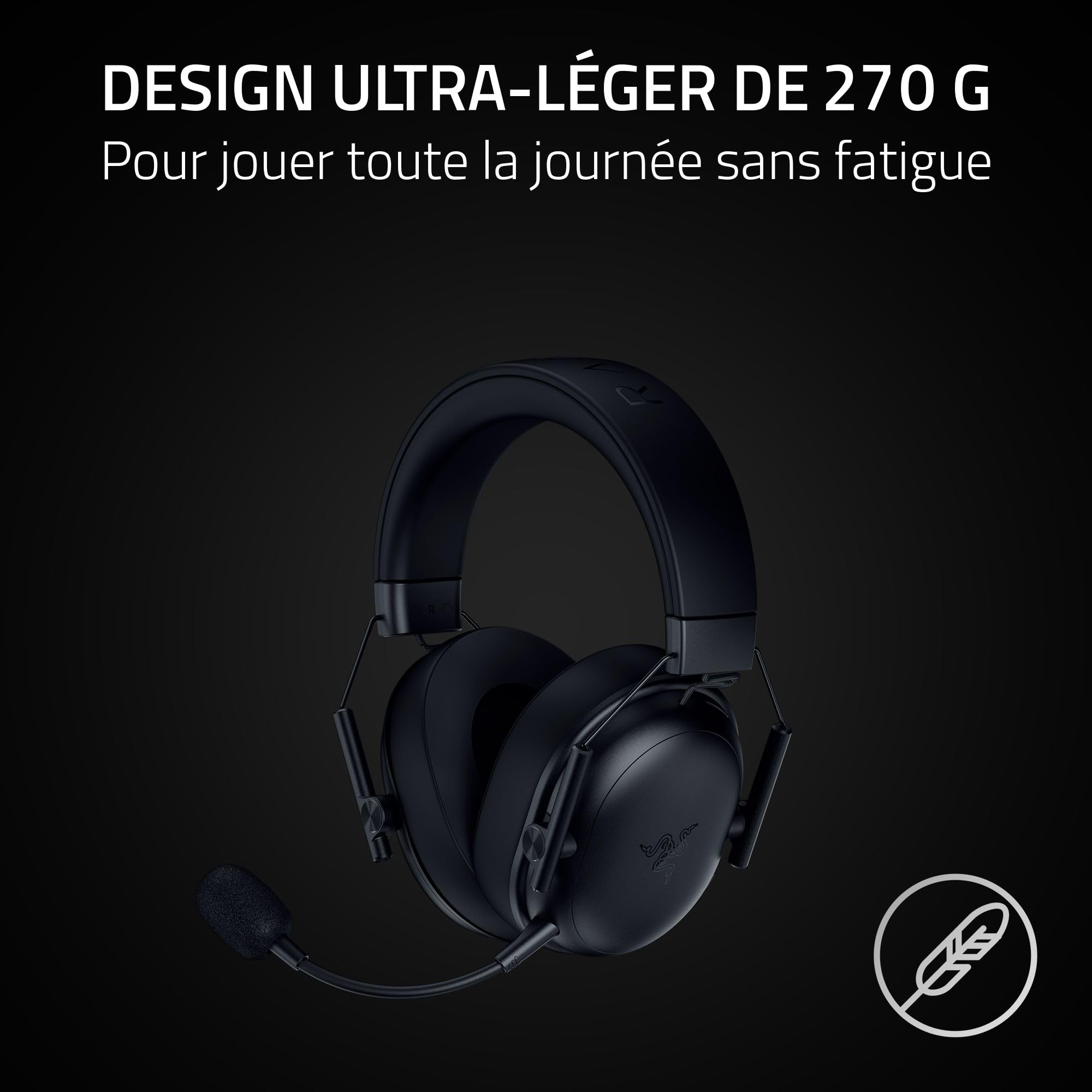 Razer BlackShark V3 X HyperSpeed - HyperSpeed Wireless Gaming Headset for PC: 50mm Drivers - Cardioid Mic - 2.4 GHz, Bluetooth, USB - Works with Mac, PS5, Nintendo
